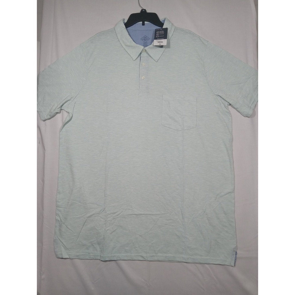 St John's Bay ‎ Big Tall Polo Shirt Men's  2XLT Blue Haze Super Soft Classic Fit